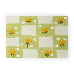 Lane and Lucia Dandelion Checkerboard Welcome Mat