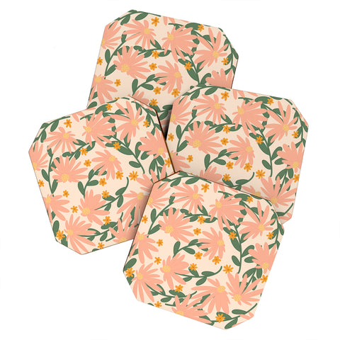 Lane and Lucia Meadow of Autumn Wildflowers Coaster Set