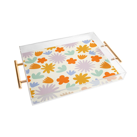 Lane and Lucia Mod Spring Flowers Acrylic Tray