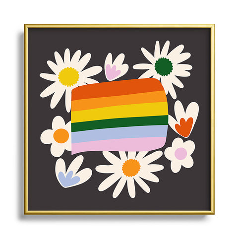 Lane and Lucia Pride Square Metal Framed Art Print