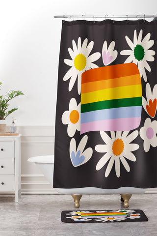 Lane and Lucia Pride Shower Curtain And Mat