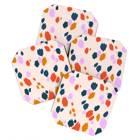 Lane and Lucia Rainbow Animal Print Coaster Set