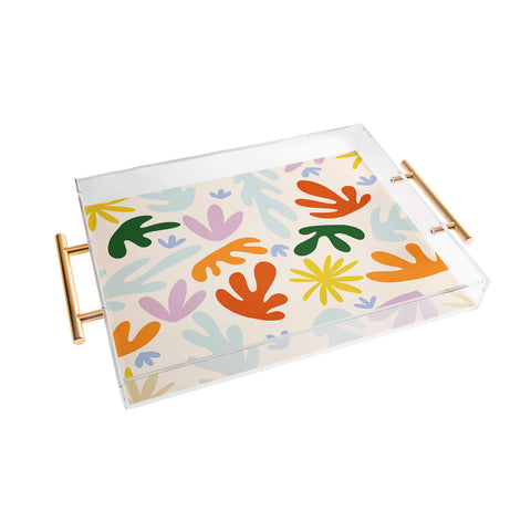 Lane and Lucia Rainbow Matisse Pattern Acrylic Tray