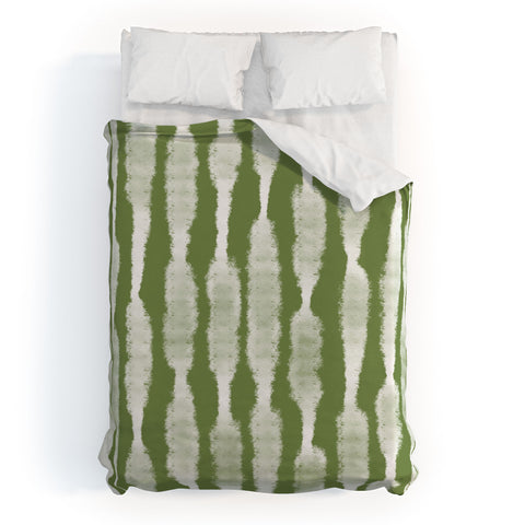 Lane and Lucia Tie Dye no 2 in Green Duvet Cover