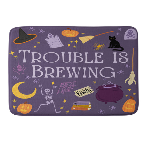 Lane and Lucia Trouble Is Brewing Memory Foam Bath Mat