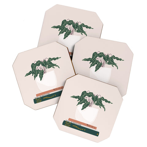 Lane and Lucia Vase no 17 with Alocasia Polly Coaster Set