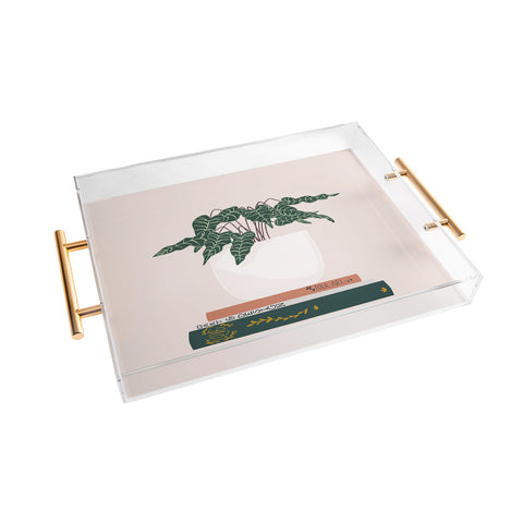 Lane and Lucia Vase no 17 with Alocasia Polly Acrylic Tray