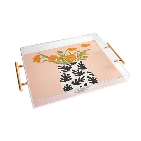 Lane and Lucia Vase no 28 with Heliopsis Acrylic Tray