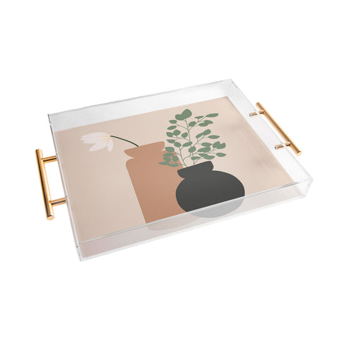 Lane and Lucia Vase no 3 with Eucalyptus and Acrylic Tray