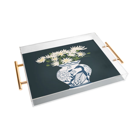 Lane and Lucia Vase no 6 with Peacock Acrylic Tray