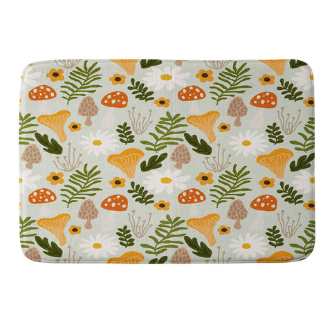 Lane and Lucia Woodland Mushroom Pattern Memory Foam Bath Mat
