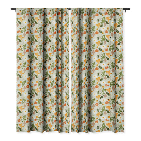 Lane and Lucia Woodland Mushroom Pattern Blackout Window Curtain