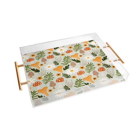 Lane and Lucia Woodland Mushroom Pattern Acrylic Tray