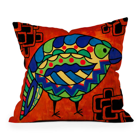 Lara Kulpa Bird Outdoor Throw Pillow