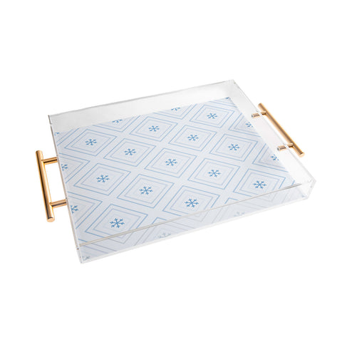 Lara Kulpa Diamonds In The Snow Acrylic Tray