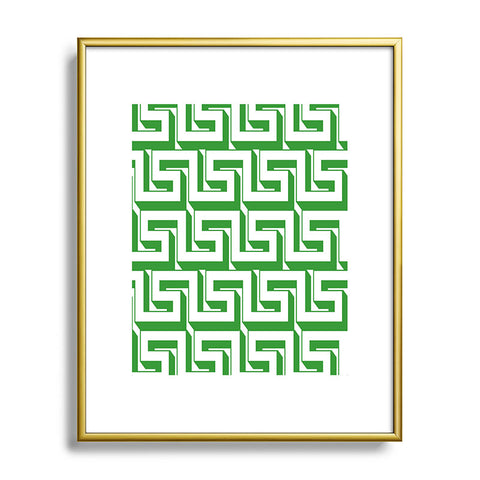Lara Kulpa Greeky Emerald Metal Framed Art Print