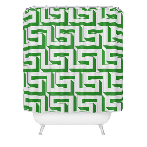 Lara Kulpa Greeky Emerald Shower Curtain