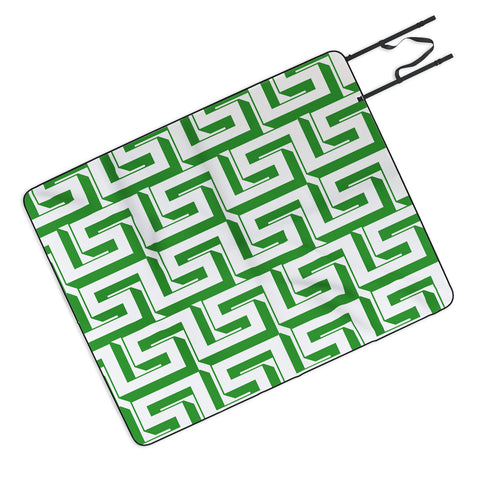 Lara Kulpa Greeky Emerald Picnic Blanket
