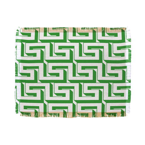 Lara Kulpa Greeky Emerald Throw Blanket