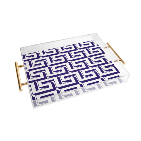 Lara Kulpa Greeky Navy Acrylic Tray