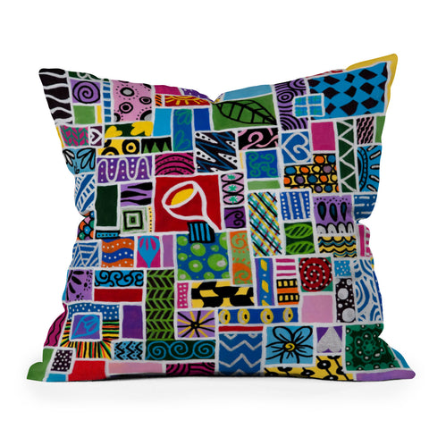 Lara Kulpa Love In Chaos Outdoor Throw Pillow