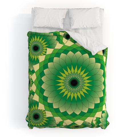 Lara Kulpa Mellow Grellow Lotus Duvet Cover