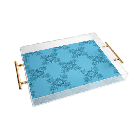 Lara Kulpa Ornamental Aqua Acrylic Tray
