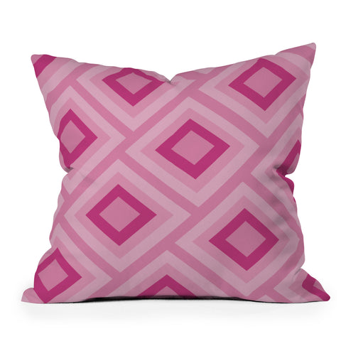 Lara Kulpa Pink Diamonds Outdoor Throw Pillow