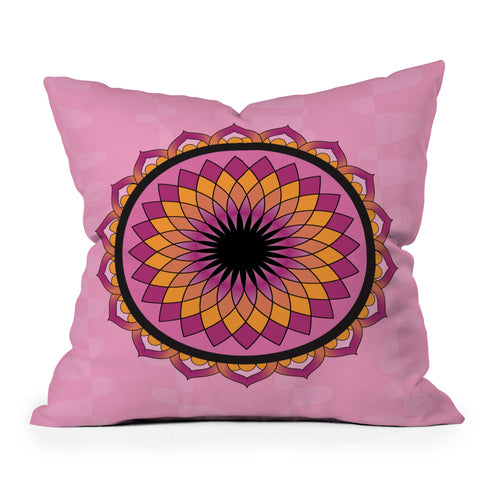 Lara Kulpa Pinora Lotus Outdoor Throw Pillow
