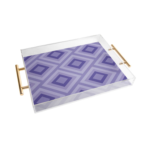 Lara Kulpa Purple Diamonds Acrylic Tray