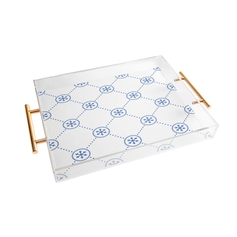 Lara Kulpa Quilted Snow Acrylic Tray