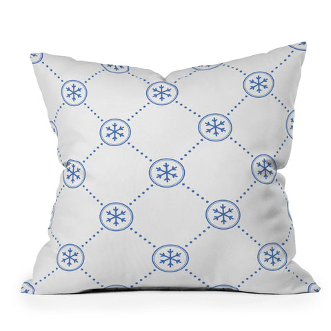 Lara Kulpa Quilted Snow Outdoor Throw Pillow