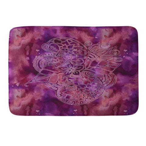Lara Kulpa Watercolor Mehndi PRP 1 Memory Foam Bath Mat