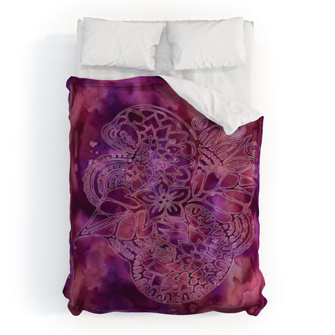 Lara Kulpa Watercolor Mehndi PRP 1 Duvet Cover