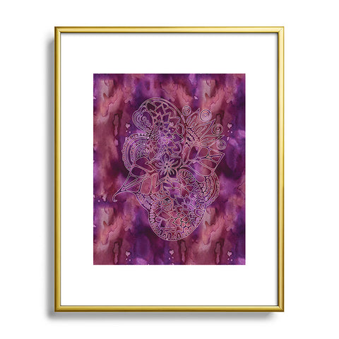 Lara Kulpa Watercolor Mehndi PRP 1 Metal Framed Art Print