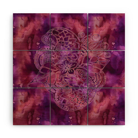 Lara Kulpa Watercolor Mehndi PRP 1 Wood Wall Mural