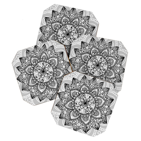 Lara Kulpa Wintry Mandala Coaster Set