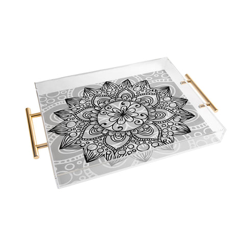 Lara Kulpa Wintry Mandala Acrylic Tray