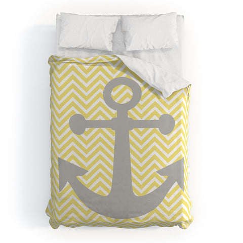Lara Kulpa Yellow Anchor Duvet Cover