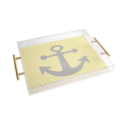 Lara Kulpa Yellow Anchor Acrylic Tray