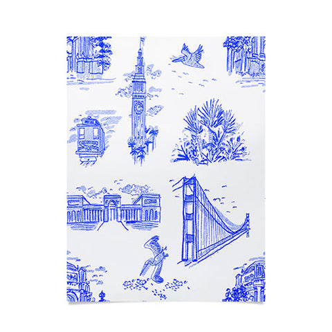 Lara Lee Meintjes San Francisco Toile Repeat Pattern Poster