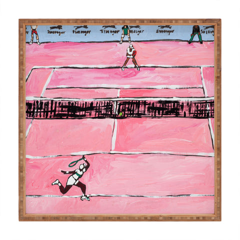 Lara Lee Meintjes Womens Tennis Match on Pink Square Tray