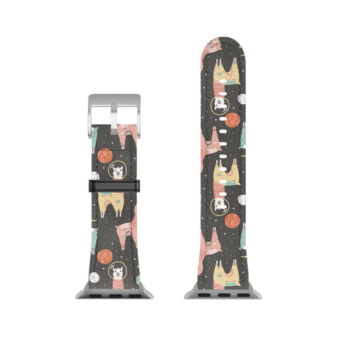 Lathe & Quill Astronaut Llamas in Space Apple Watch Band