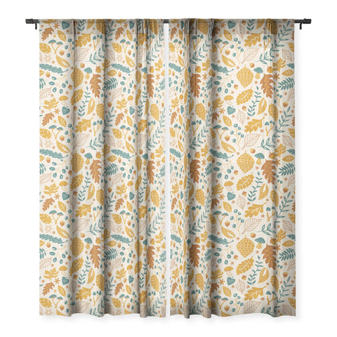 Lathe & Quill Autumn Foliage Sheer Window Curtain