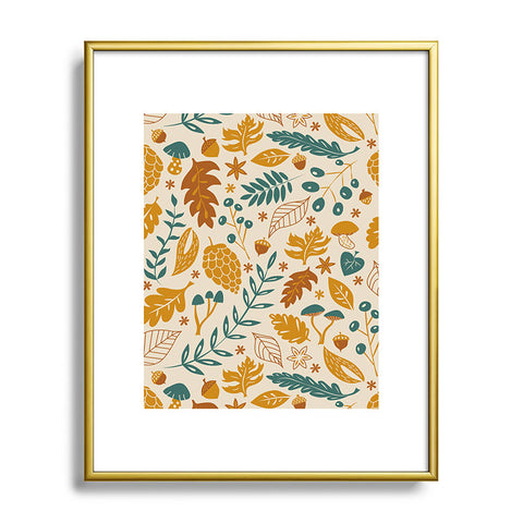 Lathe & Quill Autumn Foliage Metal Framed Art Print