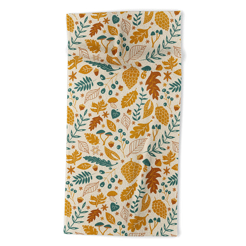 Lathe & Quill Autumn Foliage Beach Towel