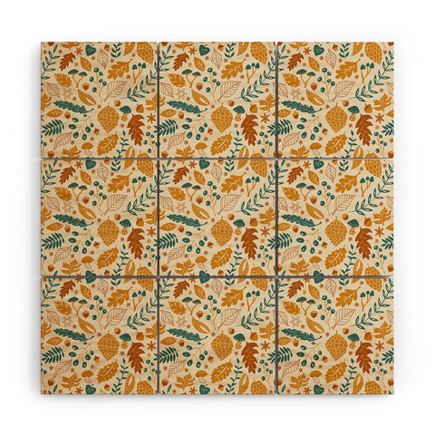 Lathe & Quill Autumn Foliage Wood Wall Mural