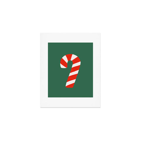 Lathe & Quill Candy Canes Green Art Print
