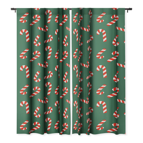 Lathe & Quill Candy Canes Green Blackout Non Repeat