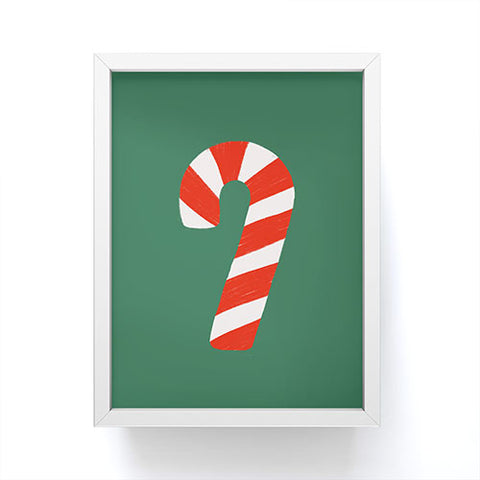 Lathe & Quill Candy Canes Green Framed Mini Art Print